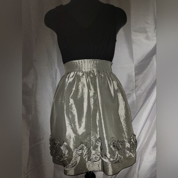 * * MAX and CLEO black and silver Cocktail PROM Dress - Picture 1 of 8